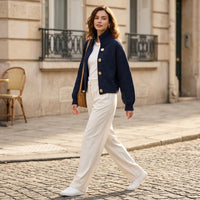 Veste courte en laine Adeline