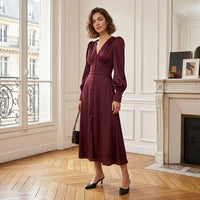 Robe midi en satin Juliette