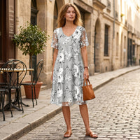 Yolanda floral chiffon dress