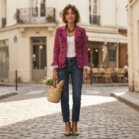 Gilet boutonné doux et coloré