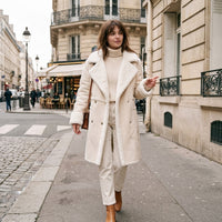 Manteau d'hiver long en fausse fourrure
