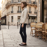 Veste élégante à revers rembourrés