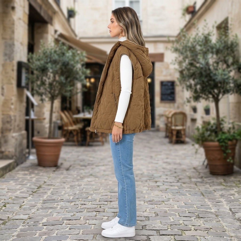 Gilet matelassé à capuche Sabine