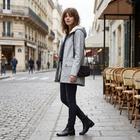 Parka d'hiver longue doublée en polaire