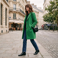 Manteau d'hiver en laine à carreaux