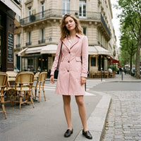 Trench-coat imperméable classique ceinturé