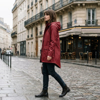 Parka d'hiver longue doublée en polaire