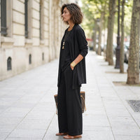 Costume trois pièces à jambes larges