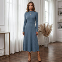 Robe midi trapèze côtelée Echoarchiv