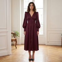 Robe midi en satin Juliette