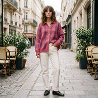 Gilet en maille à motif damier Taylor