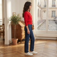 Gilet en maille à col montant et coupe ajustée