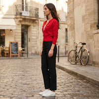 Gilet en maille à col montant et coupe ajustée