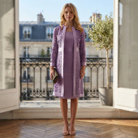 Ensemble robe en dentelle et gilet
