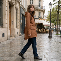 Parka d'hiver longue doublée en polaire