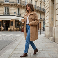 Manteau long oversize en sherpa