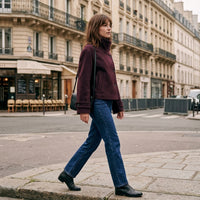Manteau en mélange de laine à col montant
