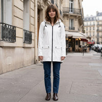 Parka d'hiver longue doublée en polaire