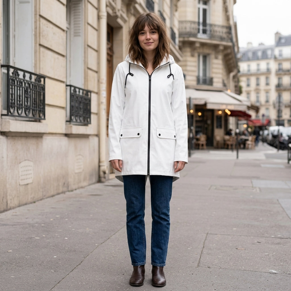 Parka d'hiver longue doublée en polaire