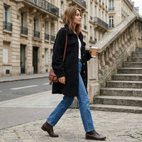 Manteau long oversize en sherpa