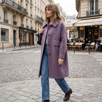 Veste en laine à simple boutonnage