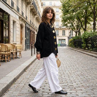 Veste rétro oversize en velours côtelé
