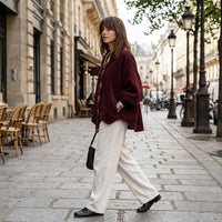 Veste rétro oversize en velours côtelé