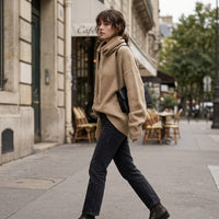 Pull en maille à col roulé oversize