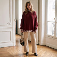 Pull à col roulé Camille effet cachemire