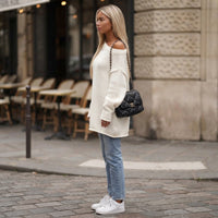 Pull en maille Élowyne à épaules dénudées