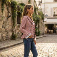 Gilet boutonné doux et coloré