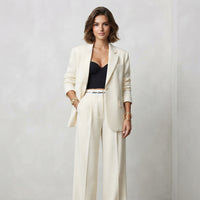 Ensemble blazer à jambes larges sur mesure