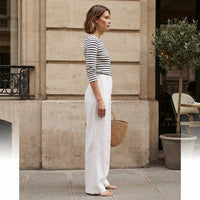 Pantalon classique à jambes larges