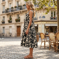 Mini-robe évasée à motif graphique