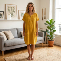 Robe Christelle en lin avec poches