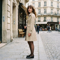 Trench-coat imperméable classique ceinturé