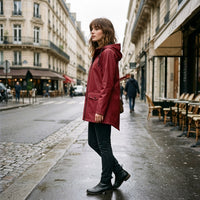 Parka d'hiver longue doublée en polaire