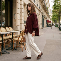 Veste rétro oversize en velours côtelé