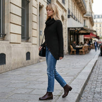 Pull épais en maille à col roulé