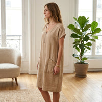 Robe Christelle en lin avec poches