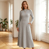 Robe midi trapèze côtelée Echoarchiv