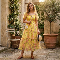 Robe midi Floral Empire