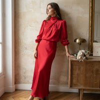 Robe de cérémonie Olivia à col roulé
