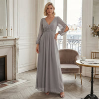 Robe de soirée Zoé à col en V