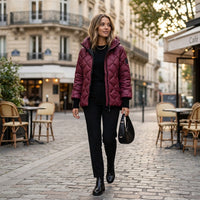 Veste matelassée Nadia couleur bordeaux