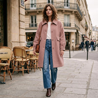 Veste en laine à simple boutonnage