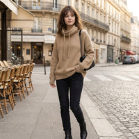 Pull en maille à col roulé oversize