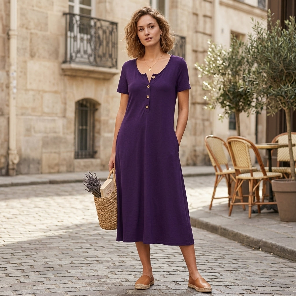 Robe midi boutonnée Zara
