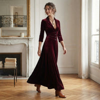 Robe midi trapèze boutonnée