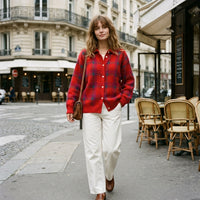 Gilet en maille à motif damier Taylor